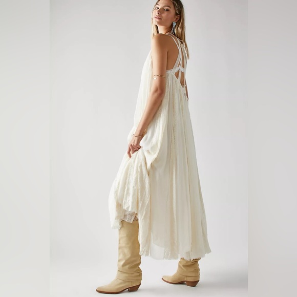 New Free People Sweet Sea Maxi Dress Size Small Ivory - Picture 3 of 8